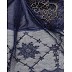 Cotton Kite Design Net With Glittery Diamonds On Scarf Cotton Kite Design Net With Glittery Diamonds On Scarf